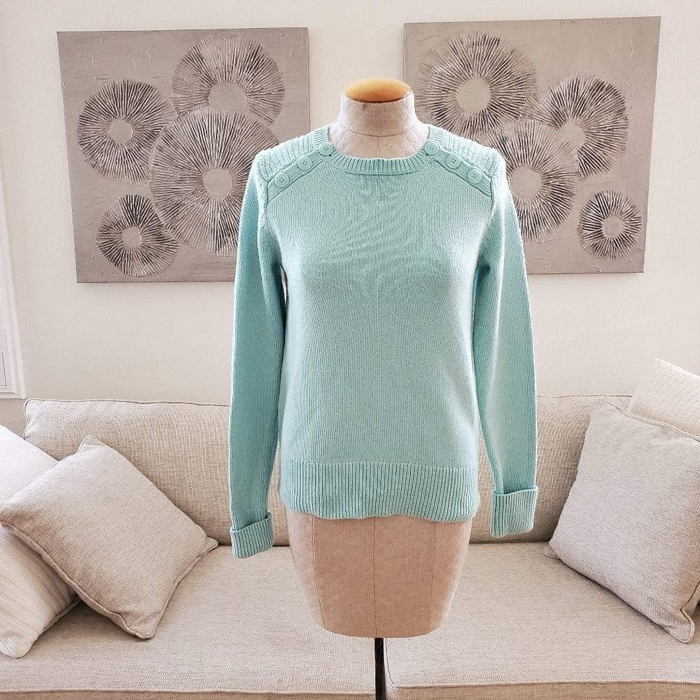 Nordstrom Button Placket Sweater size Small in Mint